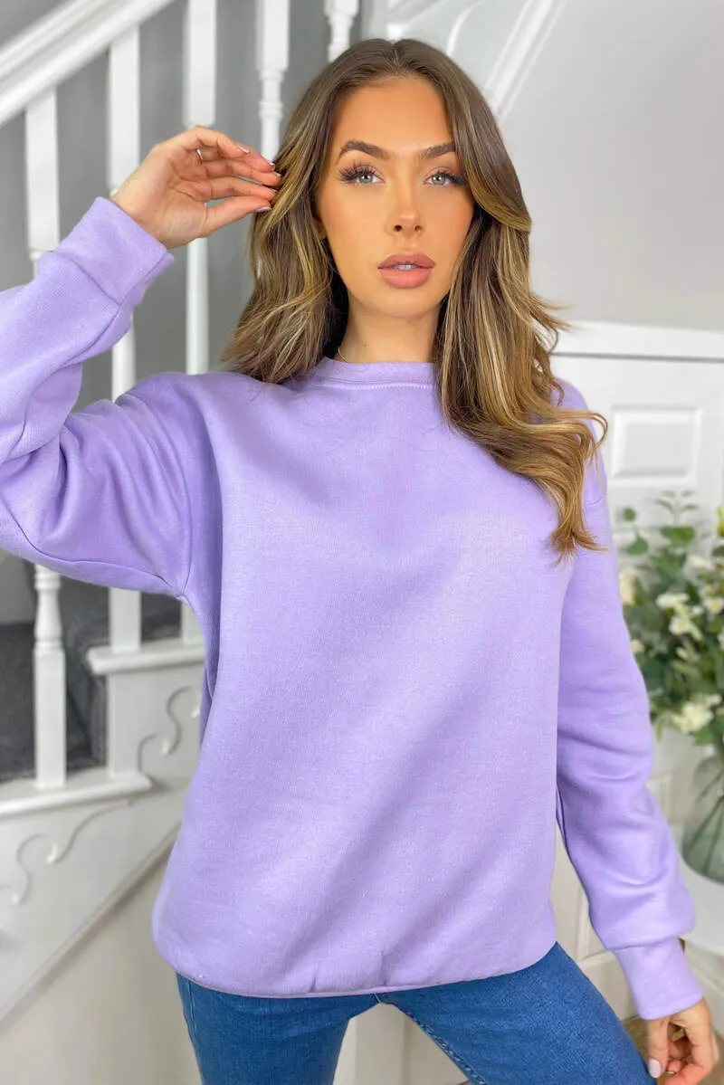 Lilac Oversized Sweatshirt sold by AX Paris product image thumbnail 2