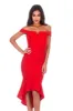 Red Bardot Fishtail Midi Dress sold by AX Paris