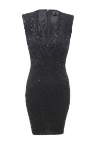 Sequin V Neck Mini Dress sold by AX Paris