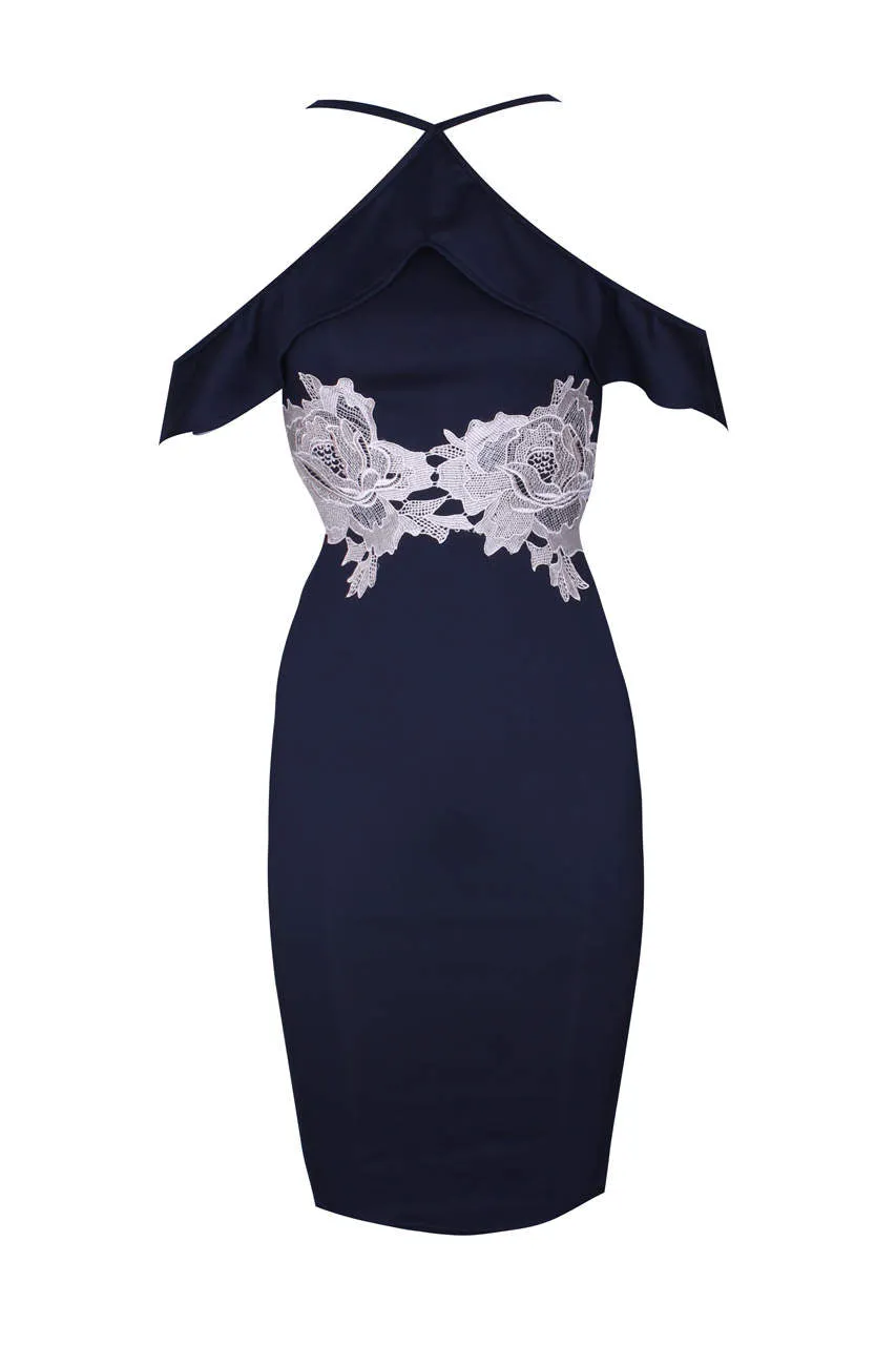Navy Strappy Midi Bodycon Dress sold by AX Paris product image thumbnail 4