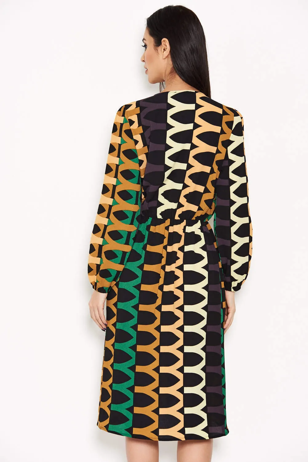 Aztec Print Wrap-Style Dress sold by AX Paris product image thumbnail 3