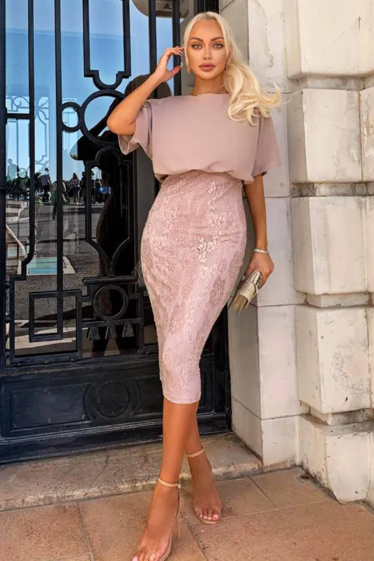 Mushroom 2 In 1 Lace Skirt Dress sold by AX Paris