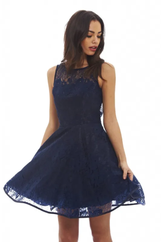 All-Over  Lace Skater Dress sold by AX Paris