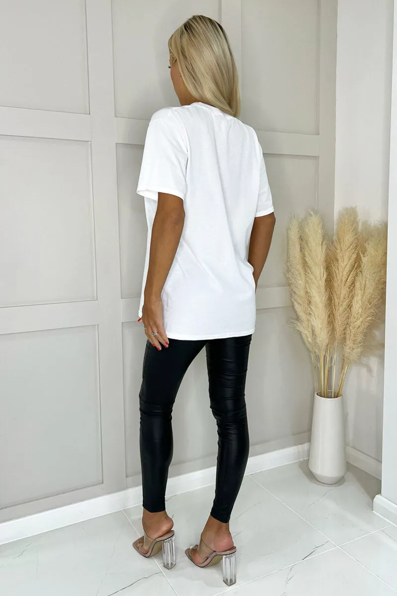 White Pure Angels Slogan T- Shirt sold by AX Paris product image thumbnail 4