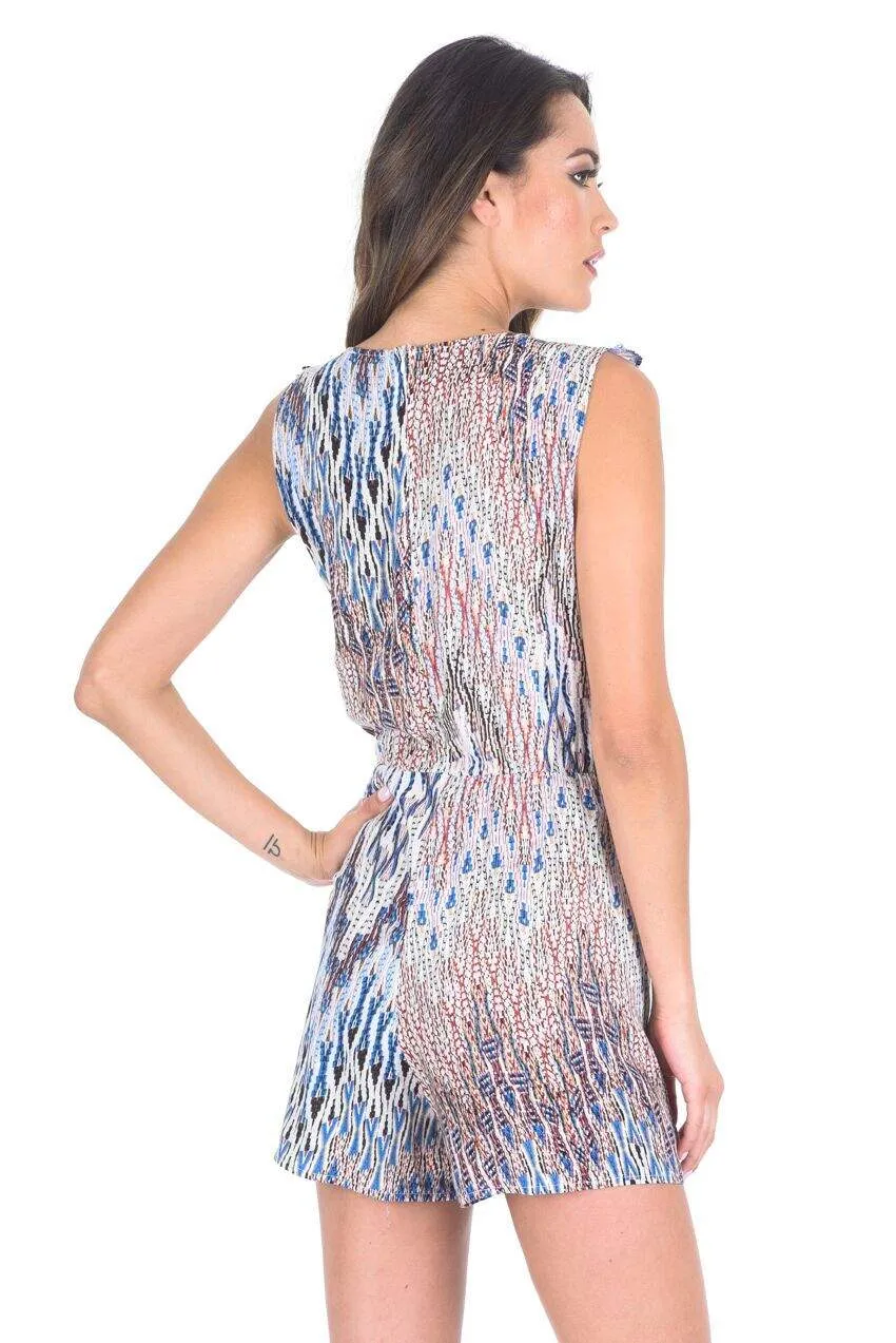 Frill Front Multi Printed Playsuit sold by AX Paris product image thumbnail 3