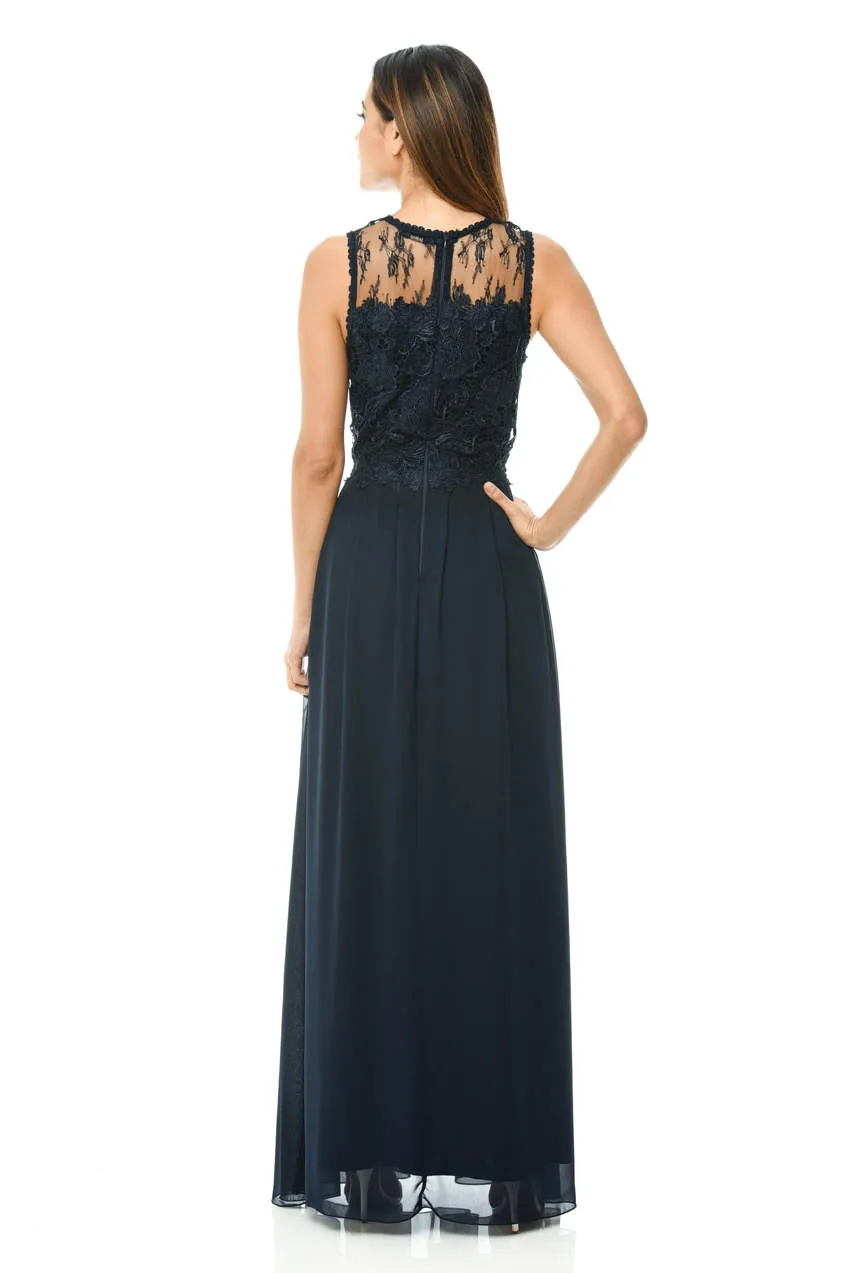 Navy Crochet Top Maxi Dress sold by AX Paris product image thumbnail 4