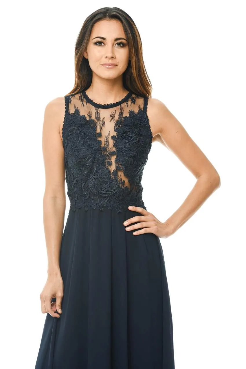 Navy Crochet Top Maxi Dress sold by AX Paris product image thumbnail 2