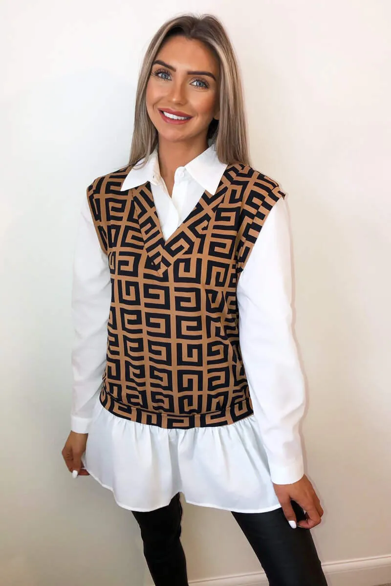 Geo Printed Tank Shirt sold by AX Paris product image thumbnail 5