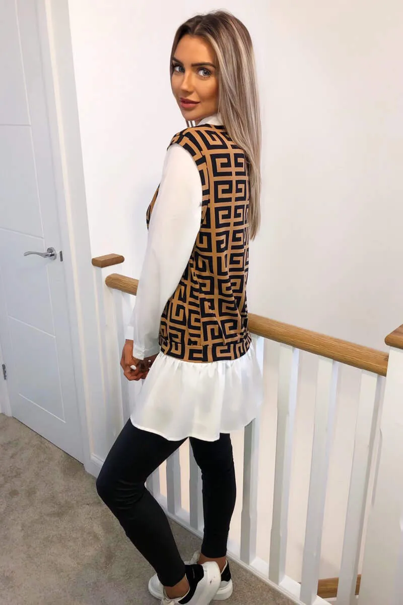 Geo Printed Tank Shirt sold by AX Paris product image thumbnail 2