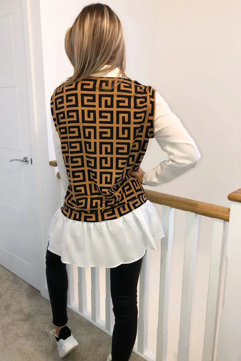 Geo Printed Tank Shirt sold by AX Paris product image thumbnail 3