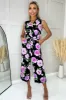 Black And Lilac Floral Printed Tie Waist Jumpsuit sold by AX Paris