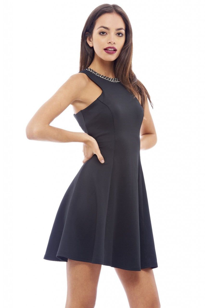 Embellished Neck Skater Dress sold by AX Paris product image thumbnail 3