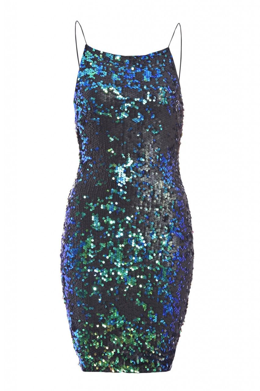 Coloured Sequin Covered Bodycon Dress sold by AX Paris product image thumbnail 5