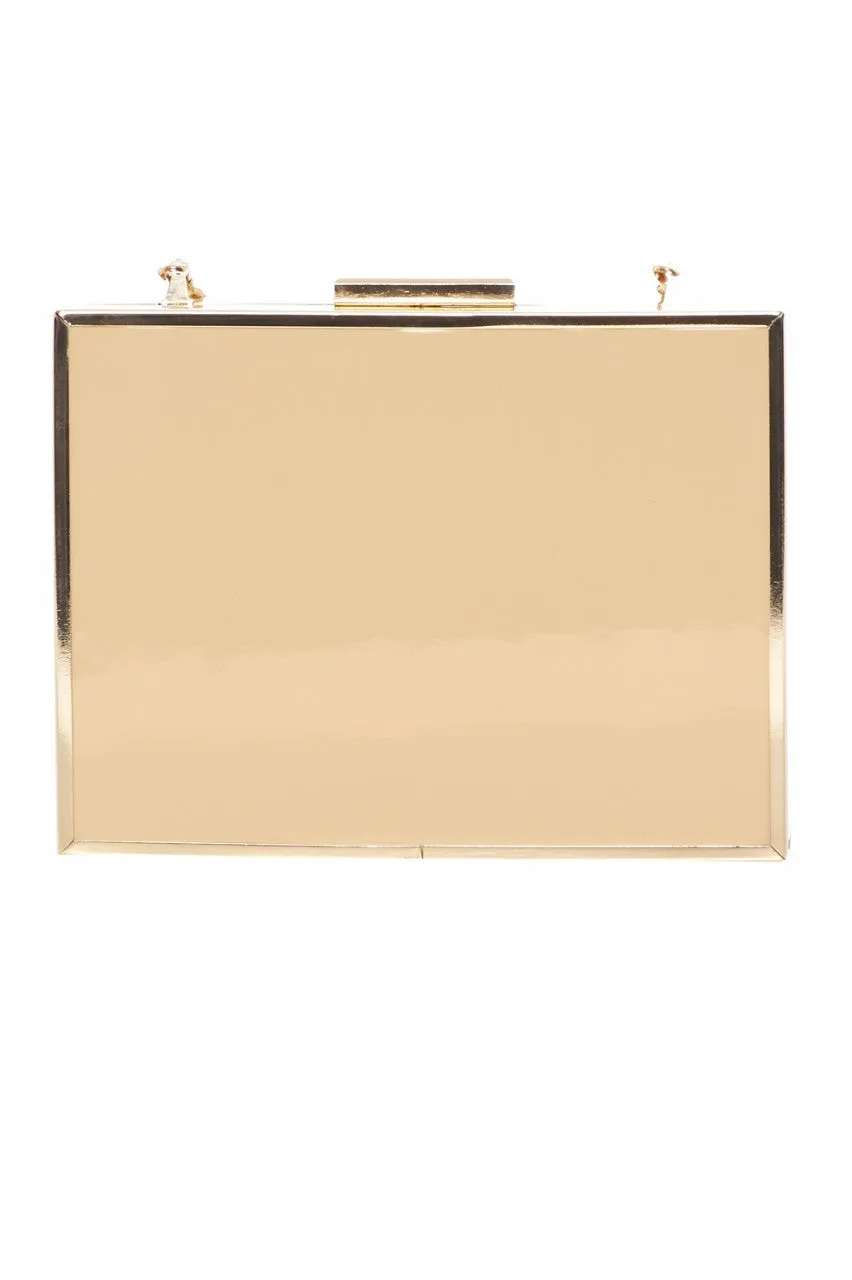 Patent Gold Edged Box Clutch Bag sold by AX Paris product image thumbnail 4