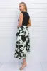 Multi Floral 2 In 1 Frill Split Midi Dress sold by AX Paris