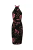 Black Floral Wrap Skirt Dress sold by AX Paris