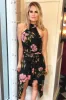 Black Floral Wrap Skirt Dress sold by AX Paris
