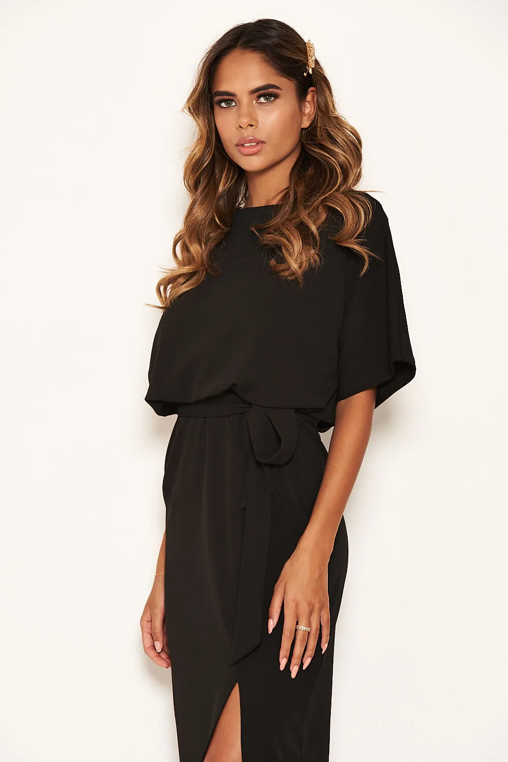 Black Tie Waist Maxi Dress sold by AX Paris product image thumbnail 5