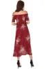 Rust Floral Bardot Printed Dress sold by AX Paris