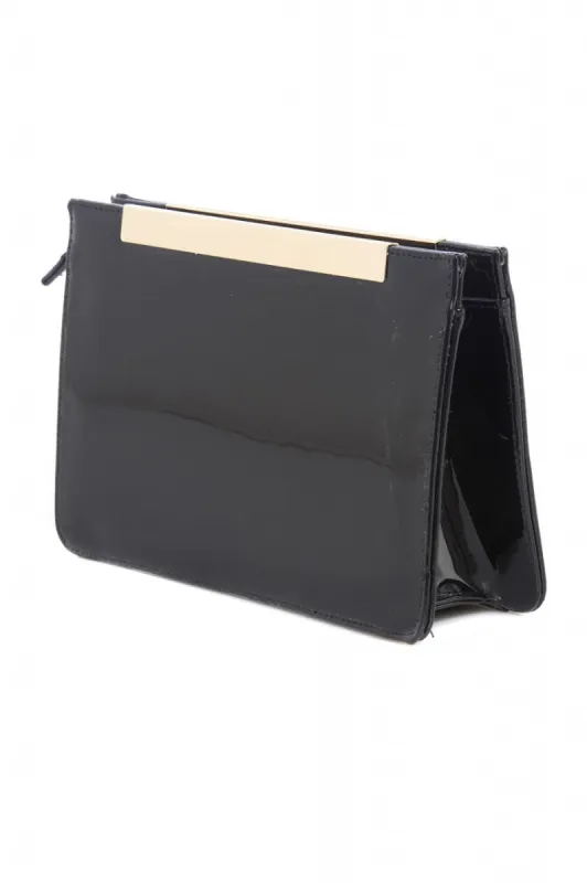 Patent Gold Detail Clutch sold by AX Paris