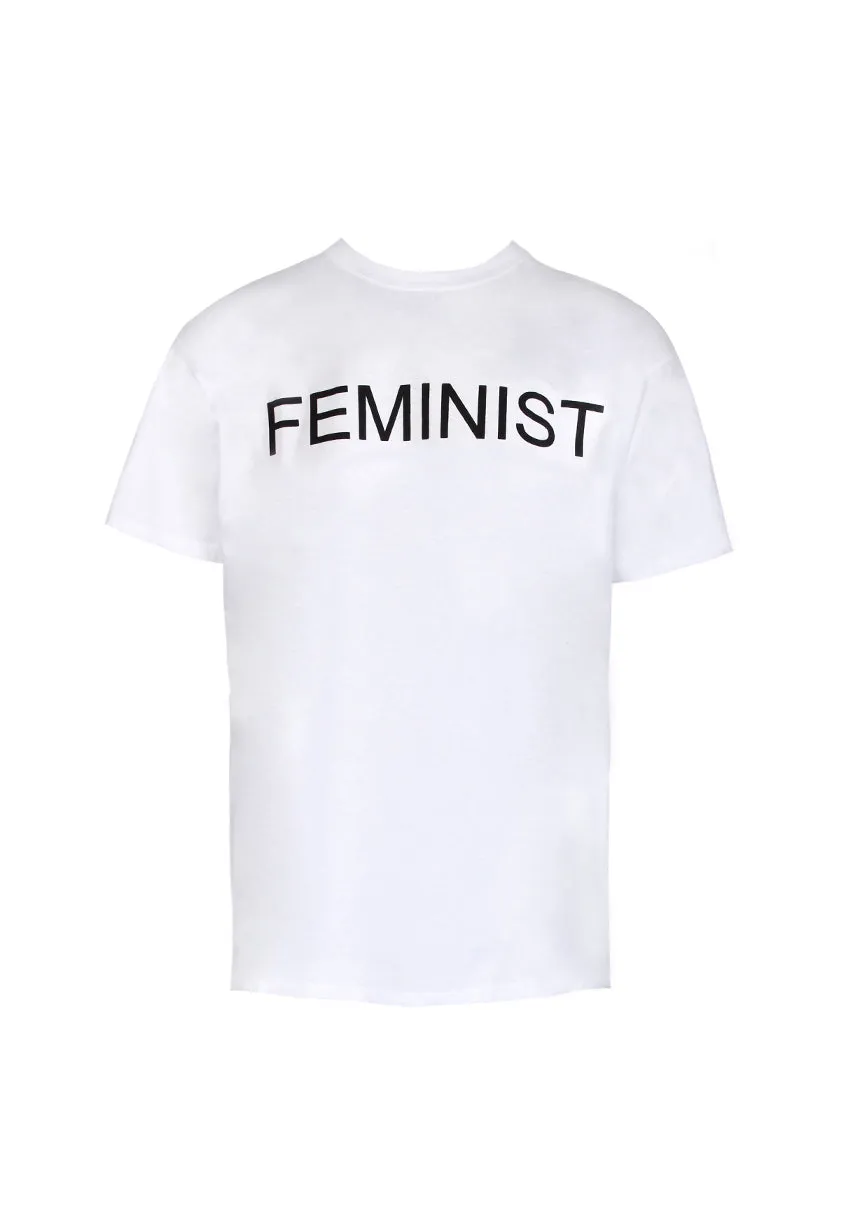 White Feminist Slogan T-Shirt sold by AX Paris product image thumbnail 3
