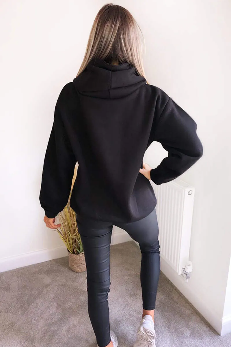 Black Oversized Hoodie sold by AX Paris product image thumbnail 4