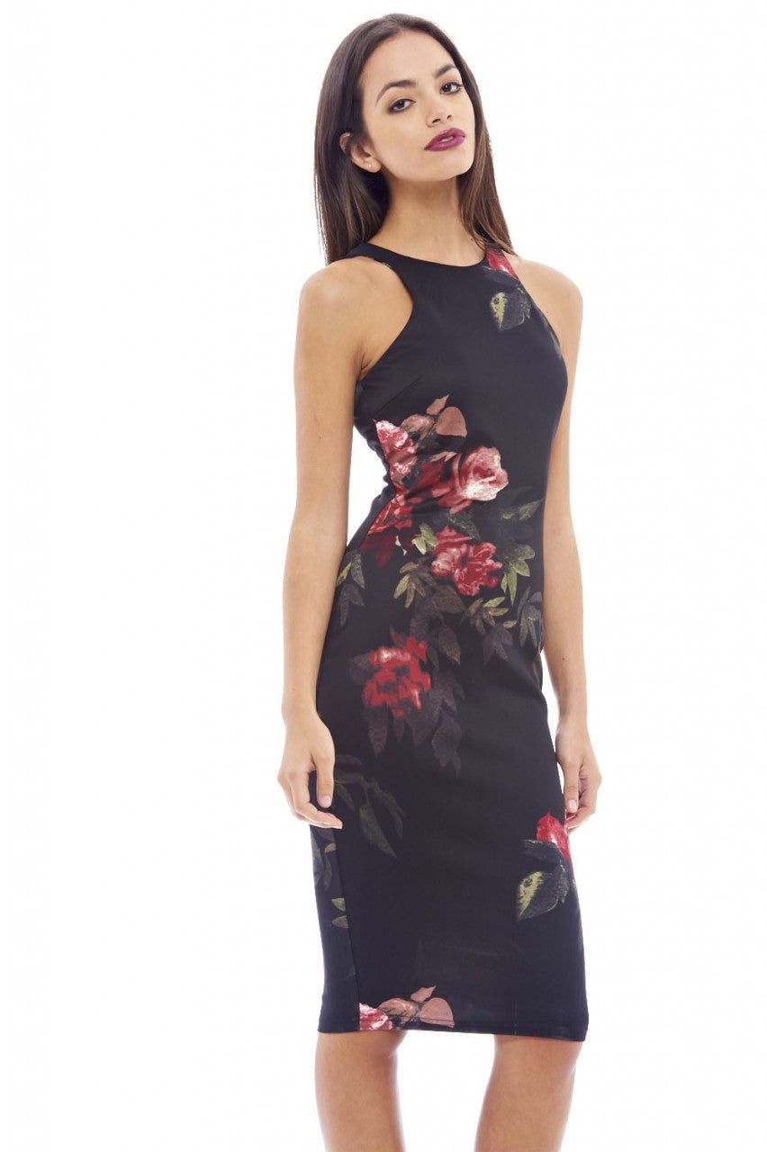 Floral Bodycon Midi Dress sold by AX Paris