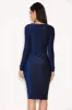 Blue Ruched Front Bodycon Dress sold by AX Paris