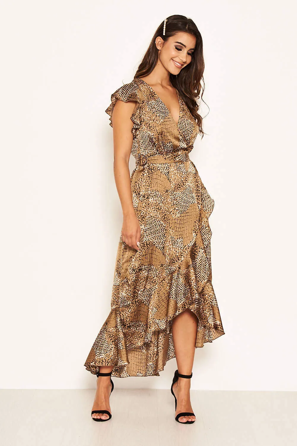 Stone Snake Printed Midi Dress sold by AX Paris