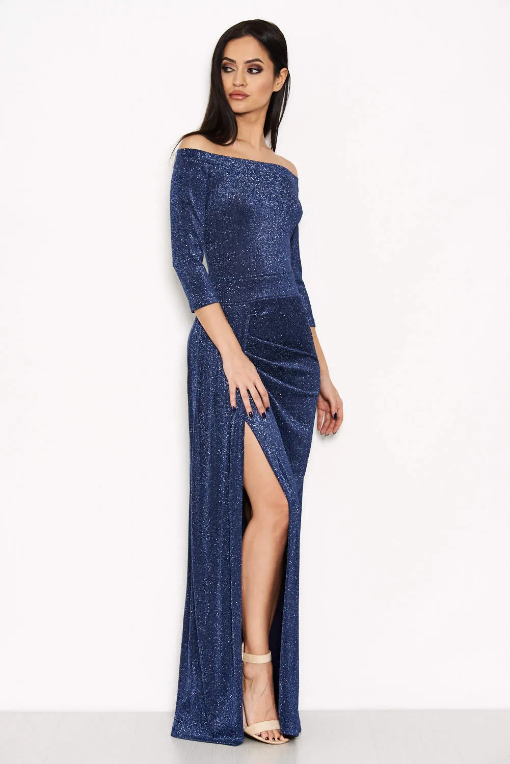 Off The Shoulder Sparkle Maxi Dress sold by AX Paris product image thumbnail 4