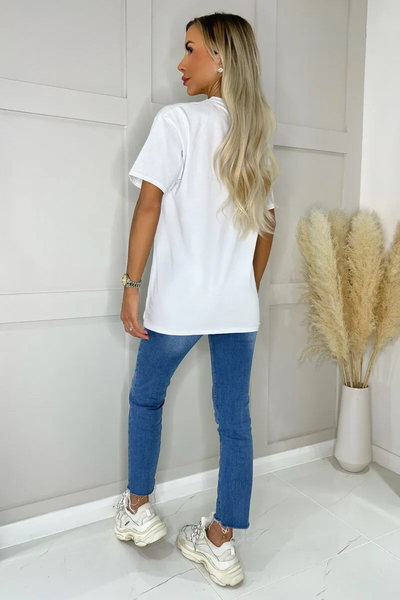 White Coco Gold Slogan T-Shirt sold by AX Paris product image thumbnail 4