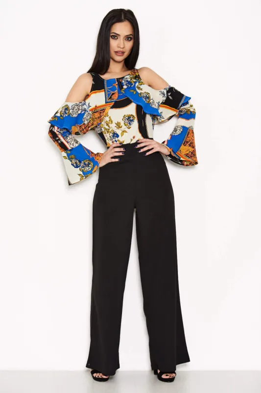 Chain Cut Out Shoulder Printed Jumpsuit sold by AX Paris
