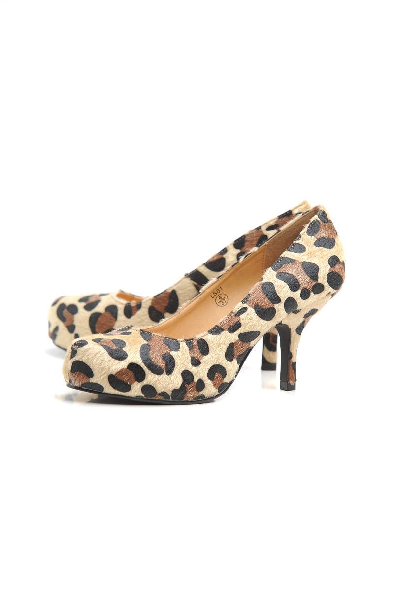 Suede Leopard Kitten Heels sold by AX Paris