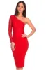 Red Lace Detail Asymmetric Midi Dress sold by AX Paris