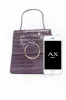 Mink Croc Mini Patent Bag With Gold Ring sold by AX Paris