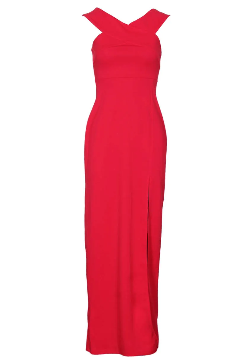 Red Split Maxi Dress sold by AX Paris product image thumbnail 4