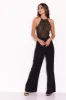 Black Nude Lace Halter Neck Straight Leg Jumpsuit sold by AX Paris
