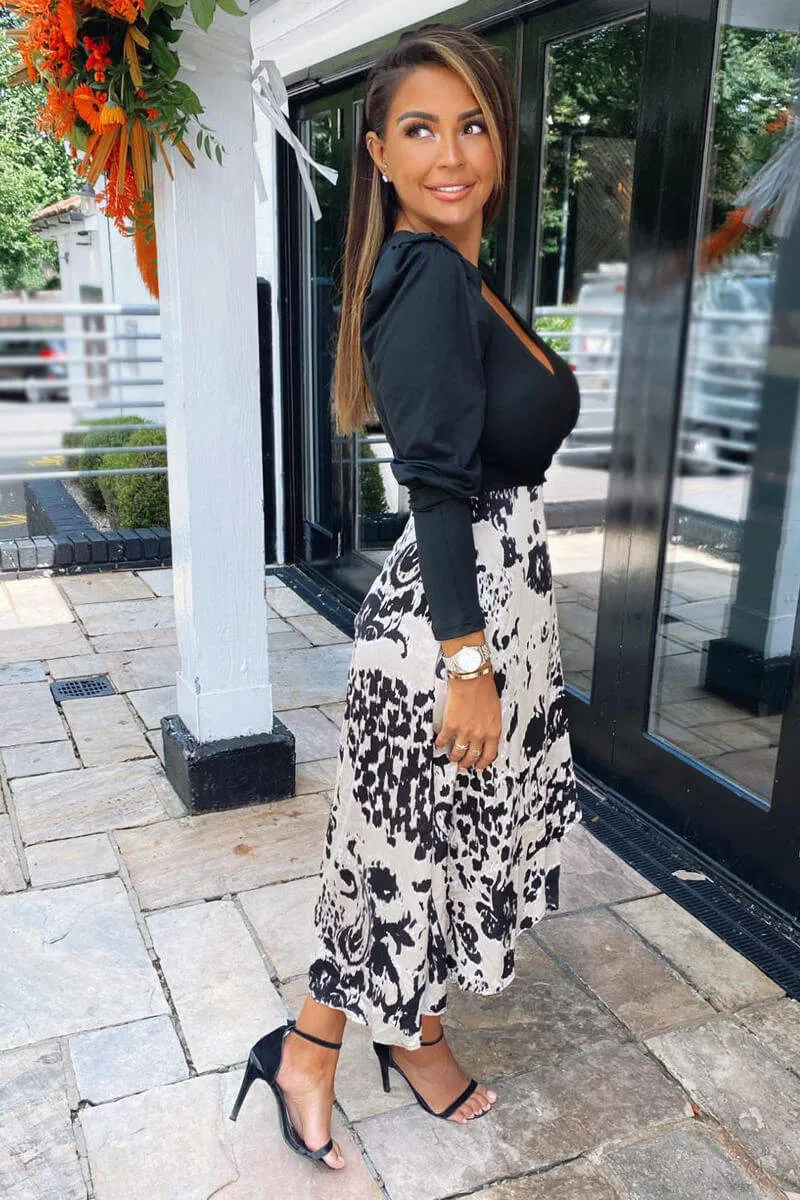Multi 2 in 1 Animal Print Wrap Midi Dress sold by AX Paris product image thumbnail 4