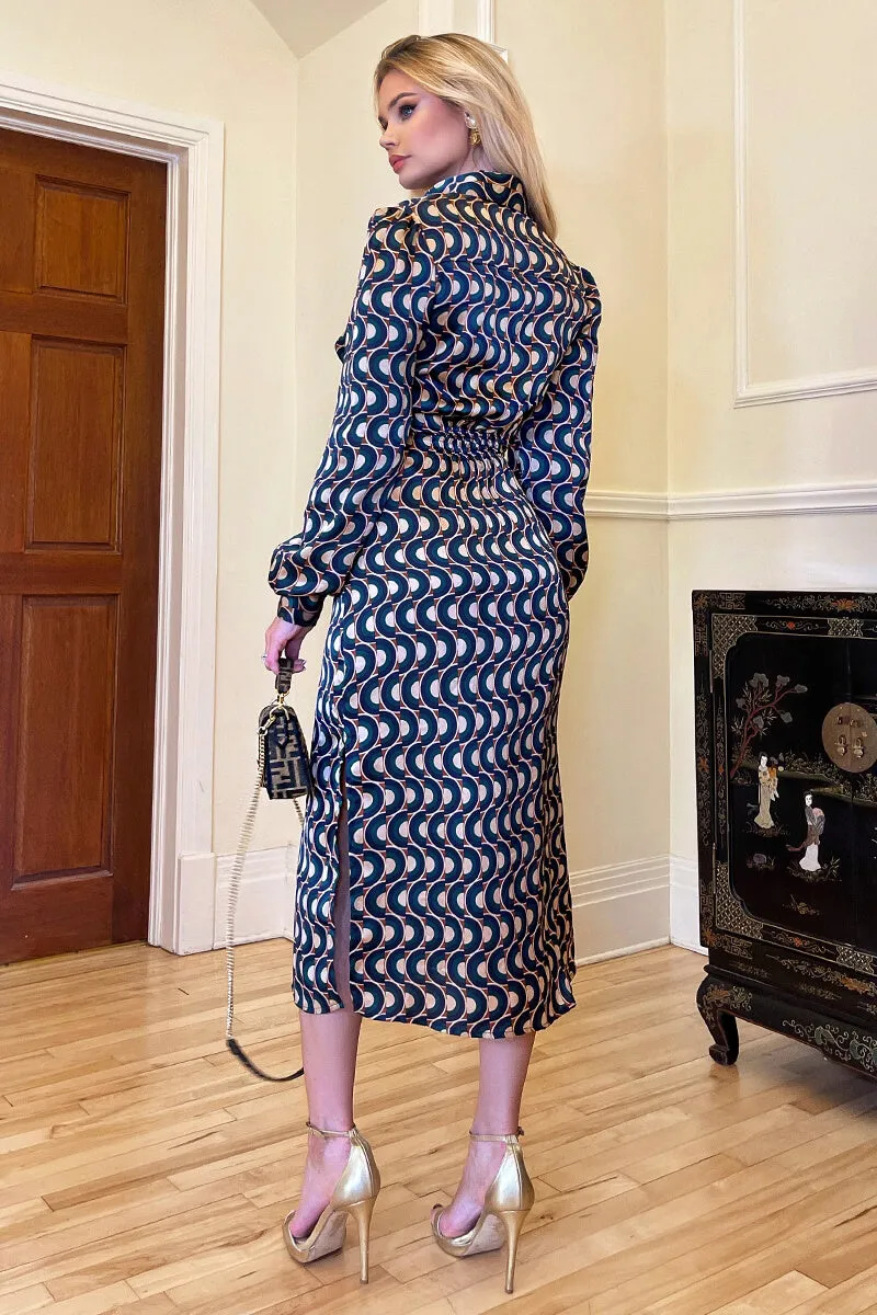 Multi Tie Waist Midi Shirt Dress sold by AX Paris product image thumbnail 4