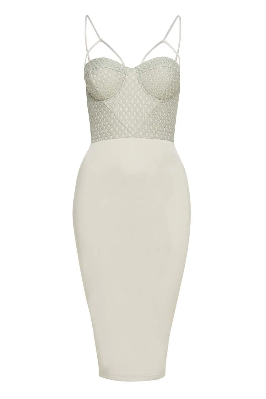 Grey Midi Dress with Strappy Detail sold by AX Paris product image thumbnail 4