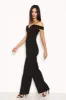 Black Strappy Off The Shoulder Jumpsuit sold by AX Paris