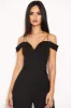 Black Strappy Off The Shoulder Jumpsuit sold by AX Paris