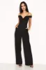 Black Strappy Off The Shoulder Jumpsuit sold by AX Paris