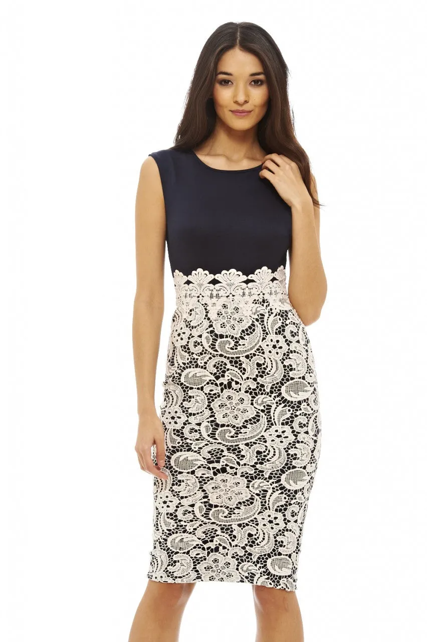 Lace Bodycon Midi Dress sold by AX Paris