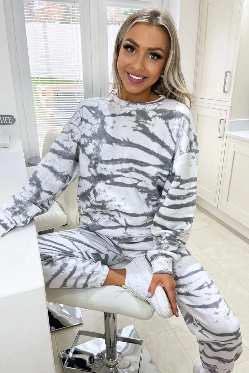 Grey Tie Dye Oversized Sweatshirt sold by AX Paris product image thumbnail 3