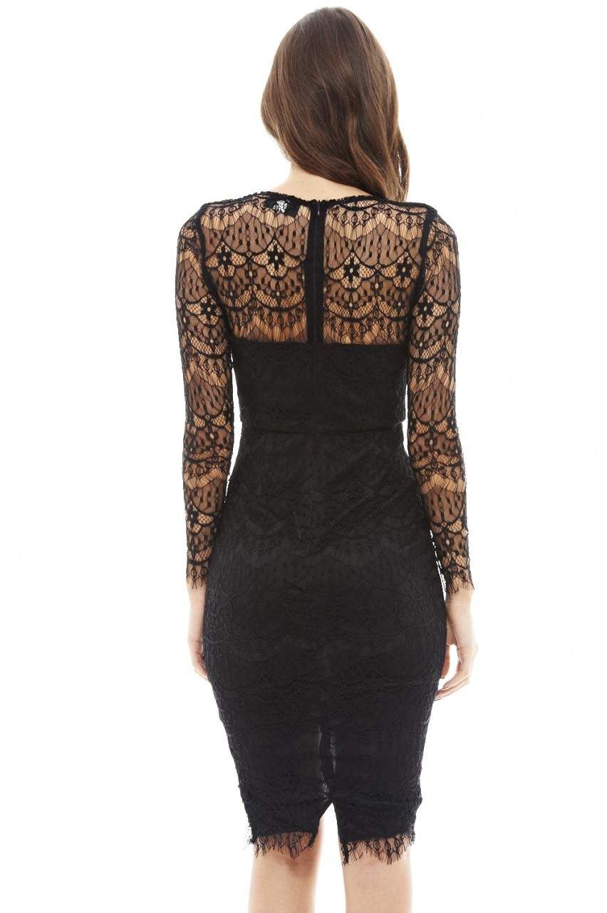 V Neck Lace Bodycon Dress sold by AX Paris product image thumbnail 4