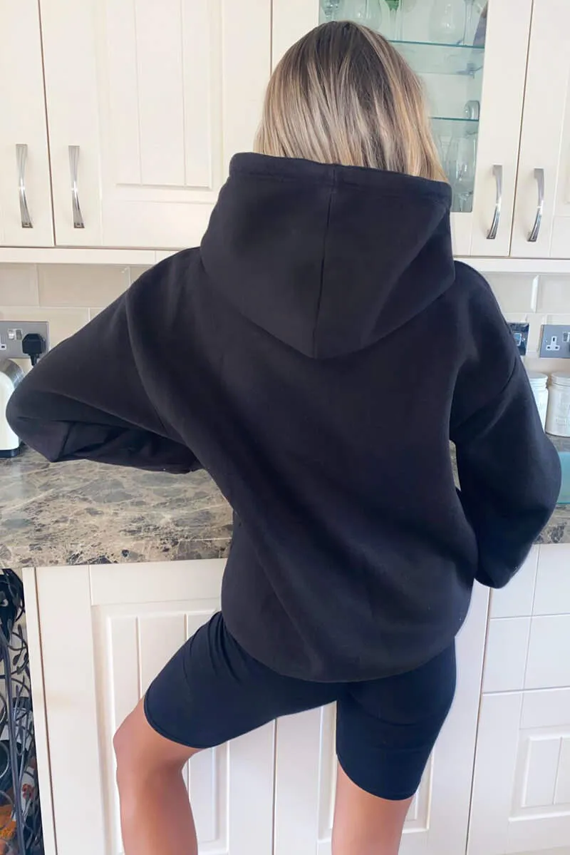 Black Saint Oversized Hoodie sold by AX Paris product image thumbnail 4