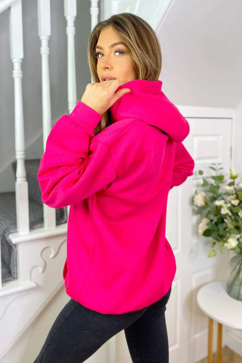 Cerise Cest La Vie Oversized Hoodie sold by AX Paris product image thumbnail 3