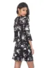 Black Floral Bell Sleeve Wrap Dress sold by AX Paris