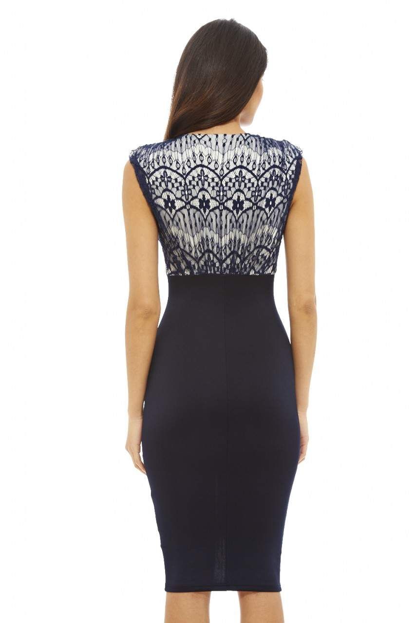 Lace Zip Front Bodycon Dress sold by AX Paris product image thumbnail 4